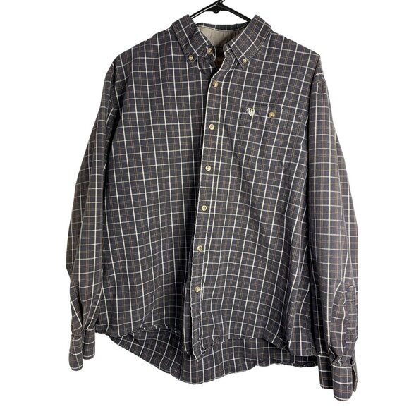 Tempco Long Sleeve Mens Shirt Size XL Button Down Plaid 100% Cotton - Picture 1 of 4